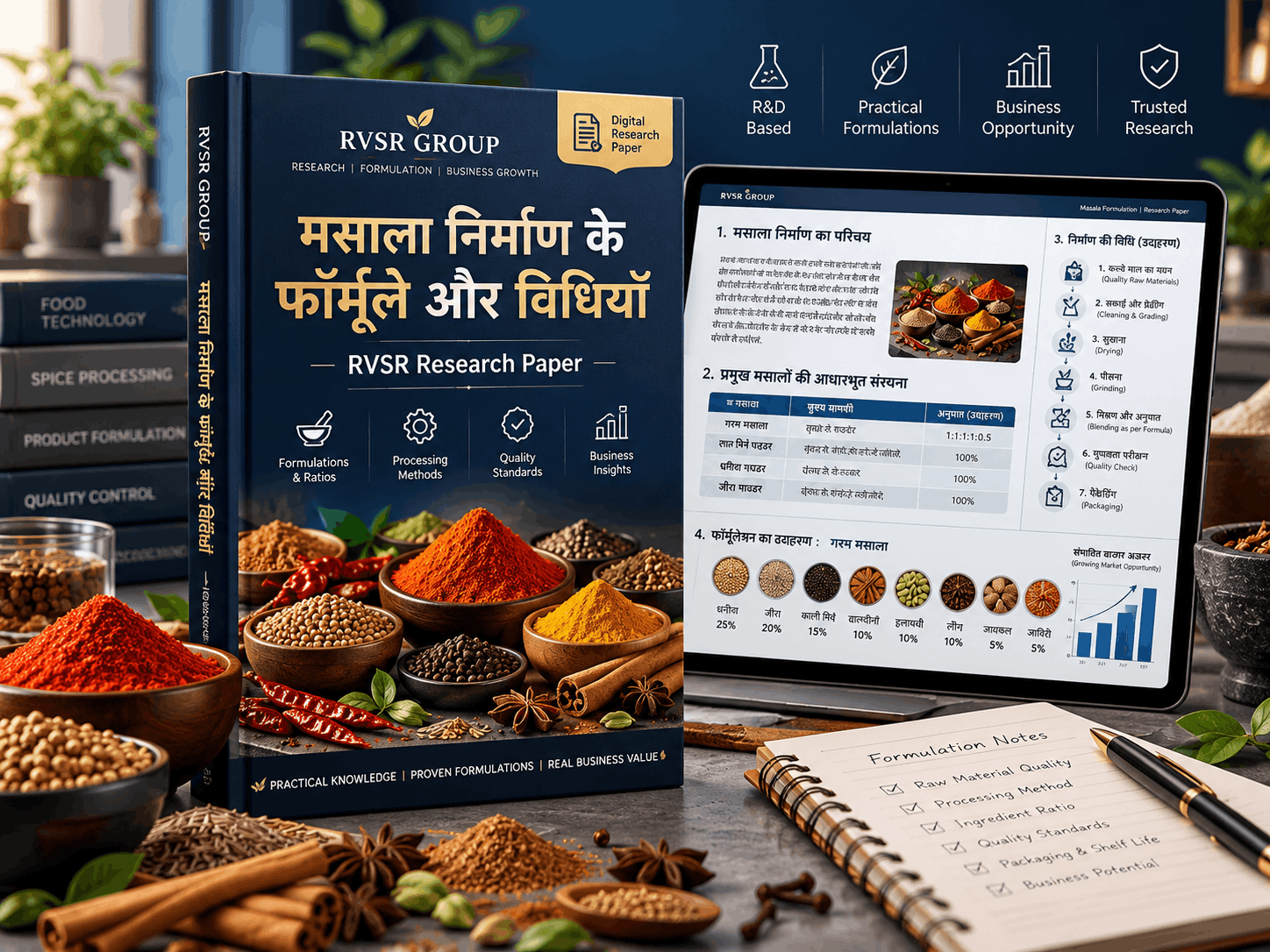 मसाला निर्माण के फॉर्मूले और विधियाँ